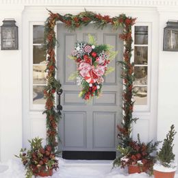 Christmas Decorations Wreath Outdoor Xmas Signs Home Garden Office Porch Front Door Hanging Garland New Year Decor