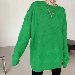 Универсальный BV зеленый свитер повседневные толстовки Классический бриллиант Ленивый стиль молодые дизайнерские мужчины.