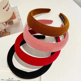 New Fashion Women Headband Solid Color Turban Winter Thickening Sponge Hairband Adult Warm Casual Hair Accessories