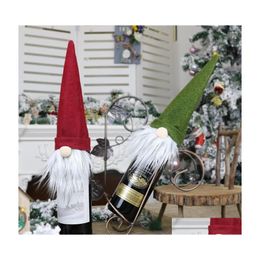 Christmas Decorations Christmas Decorations Wine Bottle Er Merry Decor For Home Snowmantable Xmas Gift Happy Year Doll Navidad Drop Dhken