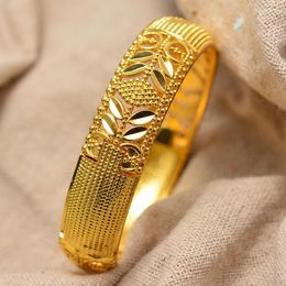 Bangle Fashion Luxury Gold Colour Jewellery Bangles For Women Ethiopian Bracelets Middle East African Party Wedding Gifts