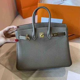 Handbag Genuine Leather Bk Designer Bag Women 2024 New Fashion Litchi Pattern Platinum Bride Wedding Single Shoulder Messenger Womens