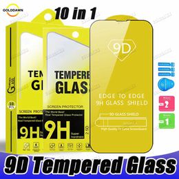9D Tempered Glass Screen Protectors For iPhone 15 14 Plus 13 12 pro max Xr Xs X Samsung A02S A03S A20S A20 A30S A40S A50S Full Cover Screen Film With Retail Package