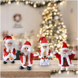 Christmas Decorations Christmas Decorations Santa Claus Electric Toys Elderly Doll Gifts Shaking Gif Hip Music Dancing Toy Drop Deli Dhbec