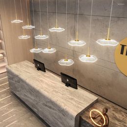 Pendant Lamps Living Room Light Creative Nordic Personality Office LED Strip Dining Modern Minimalist Front Desk Chandelier