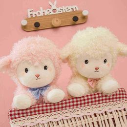 Super Soft Kawaii Hairy Plushie Belle Little Sheep Cuddles Sheep Lamb Dolls ldren Cuddle Christmas Decor Cute Gift J220729