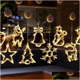 Christmas Decorations Christmas Decorations Decorative Led Lamps Drop Ornaments Snowflake Tree Lamp Shopwindow Festival Decoration D Dhkqt