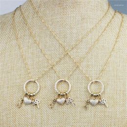 Pendant Necklaces 18inch 5pcs/lot Design Cz Necklace Cute Shape Cubic Zircon Jewelry Copper Chain Wholesale