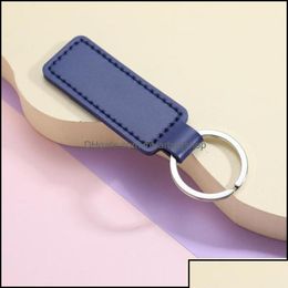 Party Favour Party Favour Event Supplies Festive Home Garden Creative Pu Leather Keychain Metal Keyring Car Keychains Pendant Personal Dhxkp