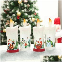 Christmas Decorations Christmas Decorations Led Candle Light Bright Flickering Bb Battery Operated Realistic Flames Fake Drop Delive Dhdbf