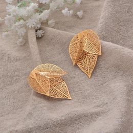 Dangle Earrings Trendy Leaves Gold Colour For France Women Jewellery Afican/India Gifts