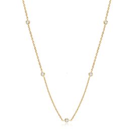 Girocolli IOGOU Girocollo in argento sterling 925 rotondo 2,5 mm collana di colore D per donne ragazze vergini regalo in oro 14k 162 pollici 221123