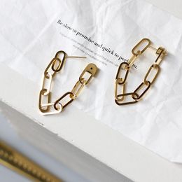 Stud Earrings Stainless Steel Ear Piercing Gifts For Women Goth Designer 2022 Chain Unusual Earring Gold Plated Fashion Jewellery