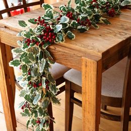 Decorative Flowers 180CM Artificial Plants Christmas Decoration Luxury Vines Rattan For Home Indoor Table Centrepieces Living Room Fake