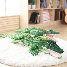 165Cm Creative Simulation Crocodile Plush Toys Soft Cartoon Animal Crocodile Fish Stuffed Doll Funny Gifts Sofa Cushion Boys Toys J220729