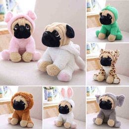 20 Cm Stuffed Simulation Dogs Plush Toy Sharpei Pug Beautiful Puppy Pet Toy Plush Animal Toy ldren Kids Birthday Christmas Gifts J220729