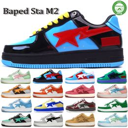 New SK8 Sta Baped Running Shoes M2 Designer Bapesta Camo Black White Green Red Orange Camouflage Men Women Trainers Sports Sneakers Classic Platform Shoe