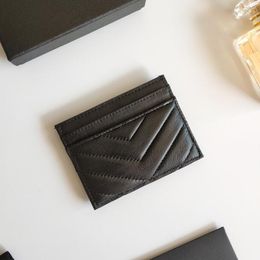 Designer wallet woman card holder caviar genuine leather original box fashion quality girls ladies wallets257U