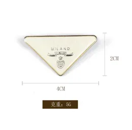 Quality Inverted Triangle Brooch Korean Style New Designer Metal Trendy Jewelry European and American Suit Shirt Pin Accessories