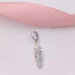 925 Sterling Silver Beads Spiritual Feather Pendant Charms Fits European Pandora Style Jewellery Bracelets & Necklace 397216 AnnaJewel