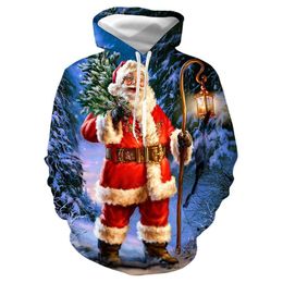 Men's Hoodies Sweatshirts clothes Fashion Christmas hoodies Santa Claus Casual Tracksuits Women Hoodie kids 3D print hooded 221124