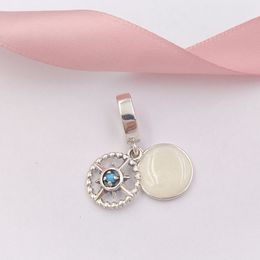 925 Sterling Silber Perlen Kompass Rose Baumeln Charm Charms Passend für europäischen Pandora-Stil Schmuck Armbänder Halskette 797196EN23 AnnaJewel