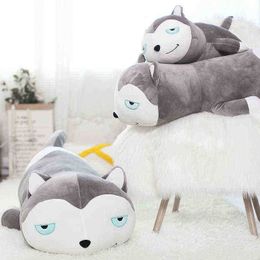 60100Cm Cute Husky Dog Cuddle Stuffed Soft Animal Dog Cushion Christmas Gift Peluche For Kids Girls Kawaii Present J220729