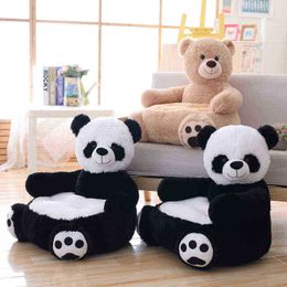 Cartoon Animals Sofa Teddy Bear Panda ldren Sofa Cushion Plush Toys Baby Leather Seat Sofa ldrens Room Decor Photography Props J220729