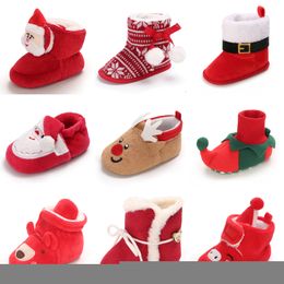 First Walkers Christmas born Baby Shoes Boys Girls Toddler Soft Bottom Infant Flats Warm Snow Boots 018Months 221124