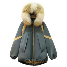 Women's Trench Coats Women's Clothing Withdraw From Cupboard Plus Size Winter Big Fur Collar Fashion Down Thick Cotton-Padded Coat