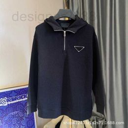 Felpe con cappuccio da uomo Felpe firmate Classico maglione a triangolo della famiglia P e stesso stile da donna con cappuccio multi-cerniera lavorato a maglia ordinario tendenza OVEB