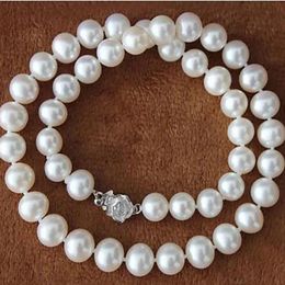 NEW AAAA Women's 8-9mm White South Akoya Sea Pearl Necklace 18''