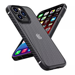 For 14 Pro 14 Pro MAX phone case carbon Fibre texture anti-drop protective cover