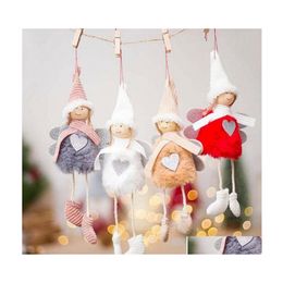 Christmas Decorations Christmas Decorations Ornament Angel Plush Doll Xmas Tree Hanging Pendant Home Decor Diy Party Kids Gift Cute Dh6Qh
