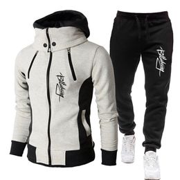 Men's Tracksuits Tracksuit Fleece Hoodie and Sweatpant High Quality Sportswear Harajuku Style Casual Streetwear Spring 221124