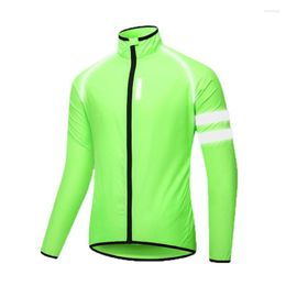 Racing Jackets Waterproof Windbreaker Men Coat With Pocket Elastic Cut Wind Bike Cycling Loose Windbreak Jacket Reflective Clothing Thermal