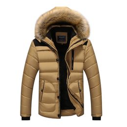 Men's Hoodies Sweatshirts Thicken Fur Hooded Parka Men Coats Winter Jacket Men Waterproof Outwear Warm Coat Casual Warm Men's Overcoat Brand Clothing 221123