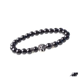 Beaded Buddhist Faith Charm Bracelet Natural Stone Yoga Gem Prayer Unisex Drop Delivery Jewellery Bracelets Dhc5C