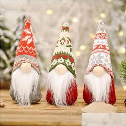 Christmas Decorations Christmas Decorations Gnome Faceless Doll Lovely Handmade Merry For Home Cristmas Ornament Xmas Happy Year 202 Dhf13