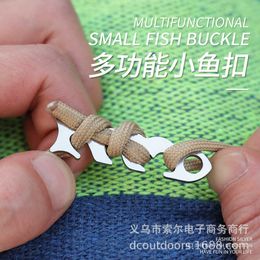 Outdoor rope adjusting buckle connector tensioner lasher stainless steel pull rope accessories extender knotter