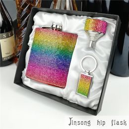 Hip Flasks Rainbow Diamond hip flask Special hip flask for Ladies 221124