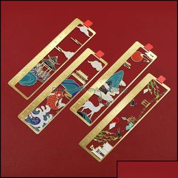Bookmark Bookmark Desk Accessories Office School Supplies Business Industrial Metal Bookmarks Chinese Style Classical Rer Ctural Cre Dh0Bv