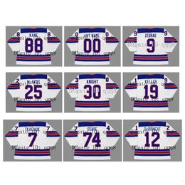College Hockey Wears 2010 2014 2016 Vintage Team USA Hockey Jerseys 9 Trevor zegras 13 COLE CAUFIELD 8 Adam Fox 25 CHARLIE McAVOY 30 SPENCER Custom
