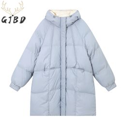 Womens Down Parkas Feather Jackets Coat Winter Baggy Thickening Warm Bubble Long Oversized Female Puffer Cotton Padded Jacket Outwear 221124