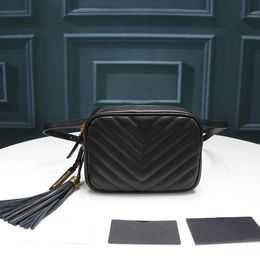 7A Quality Camera Bag Crossbody Waist Chest Bags Women Handbag Men Purse Fashion Genuine Leather V Zipper Cowhide Real Leather 17cm