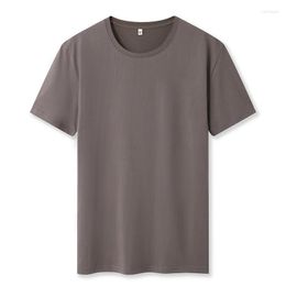 Men's T Shirts Men's Solid T-Shirt 2022 Summer Fashion Basic Men Inner Top All-match Loose Cotton Short Sleeve Casual Male M-5XL