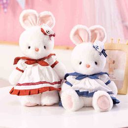 Cute Doll High Quality Couple Skirt Rabbit Baby ld Pop Plush Rabbit Doll Baby Restful Sleeping Partner Holiday Gift 30cm J220729