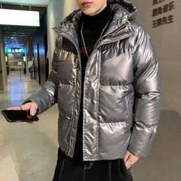 Men's Jackets Brand Fashion Men Winter Warm Jacket Hooded Design Male Thick Cotton Coats Outerwear Black Khaki Gray Size M5XL 221123