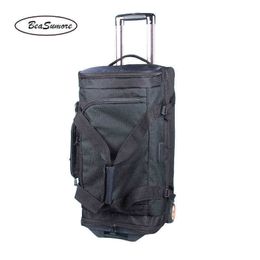 Beasumore Inch Large Capacity Rolling Luggage Shoulders Backpack Trolley Women Multifunction Suitcase Wheels J220707
