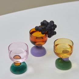 Wine Glasses 1PC Colour Funky Irregular goblet cocktail glass drinking es s es set champagne A free Glass cup 67oz 221124